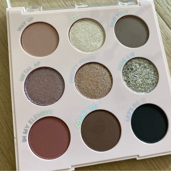 Colourpop Pressed Powder Eye Shadow Palette Extra Coin browns grays 9 - Picture 3 of 4
